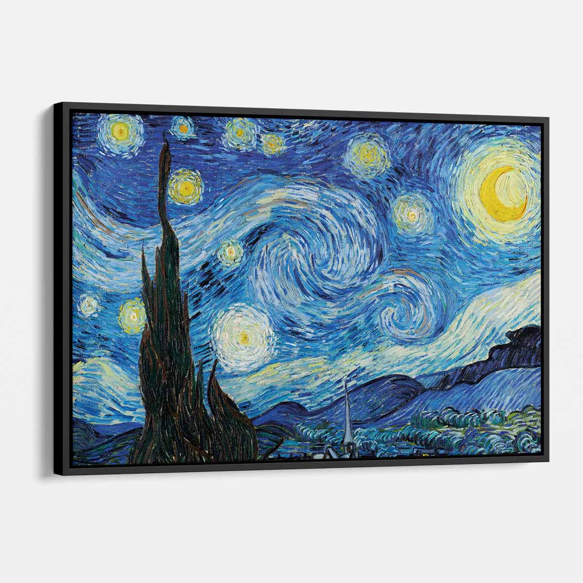 Blue Starry Night Wall Art Canvas Print - Modern Home Decor for Living Room, Bedroom & Office - 7438