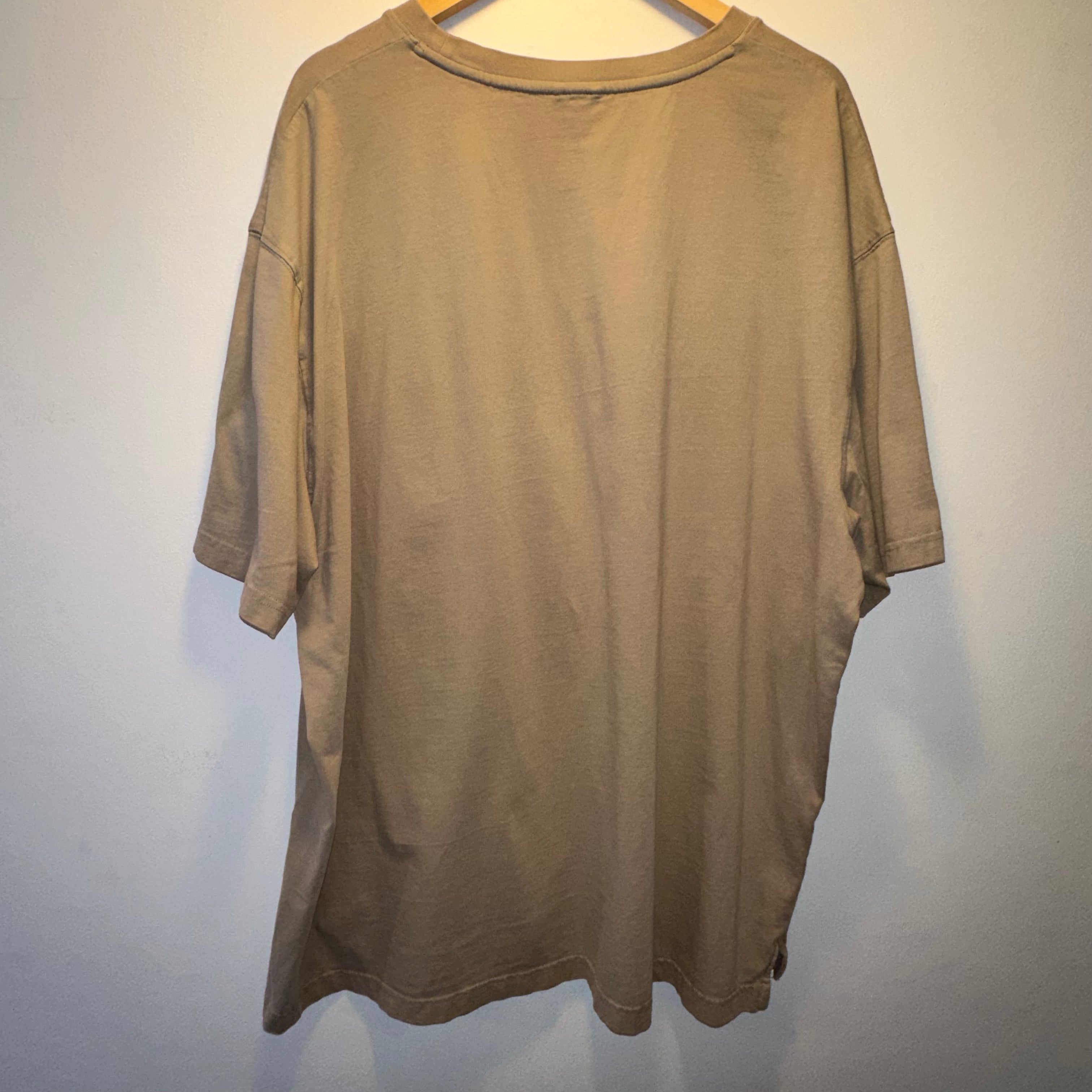Beige Pocket T-Shirt for Men - Soft Cotton Crew Neck Tee with Chest Pocket - Comfortable Casual Shirt for Everyday Wear | 3XL | Perfect for Work, Weekend & Travel