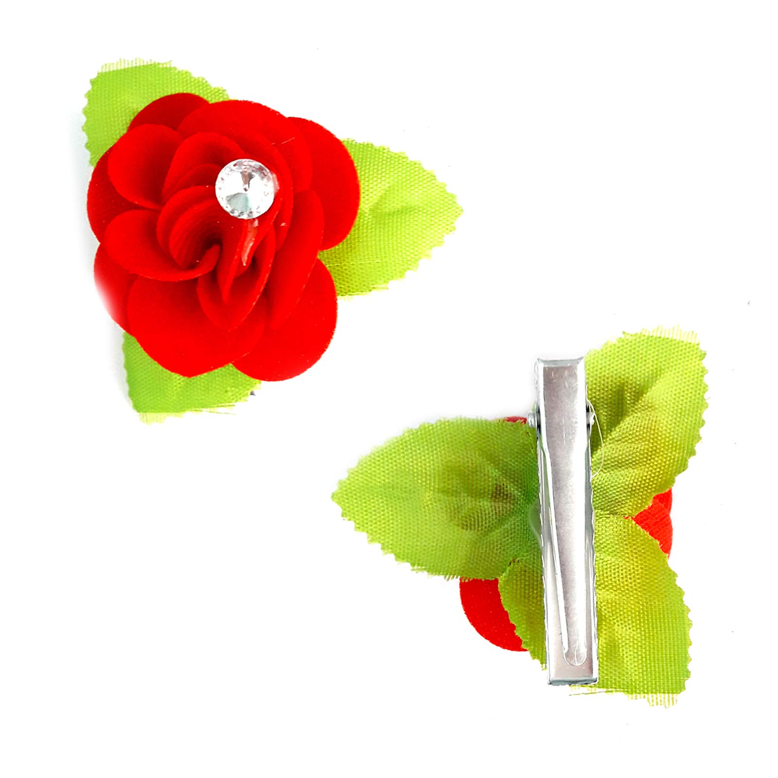 Rapidsflow Hair Clips Set - 6pc Flower Hair Accessories for Women & Girls - Perfect for Parties & Weddings