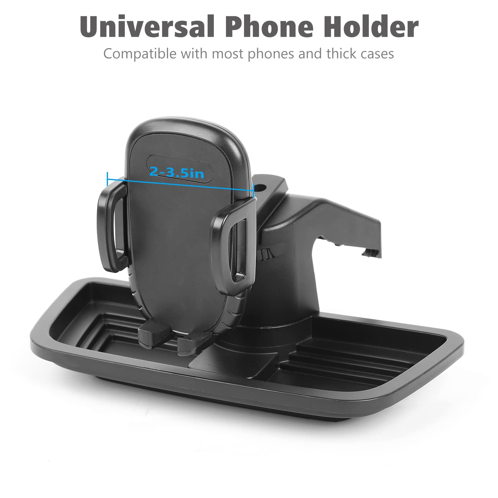 JeCar Upgraded Aluminum Alloy Phone Mount for Jeep Wrangler JK & JKU (2011-2018) - Secure Dash Cell Phone Holder, Interior Car Accessories - Perfect for Off-Road Adventures & Daily Commuting