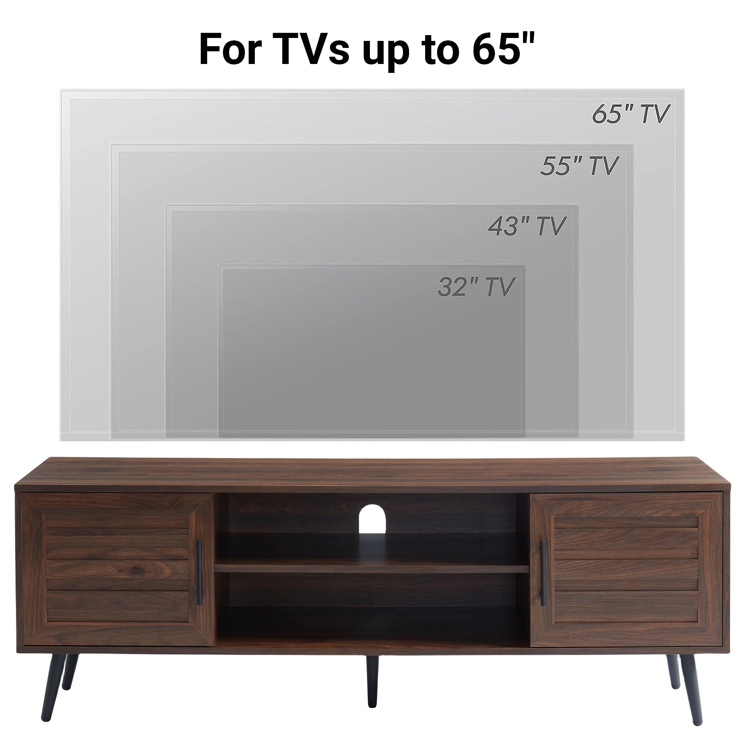 Mid Century Modern TV Stand for 65
