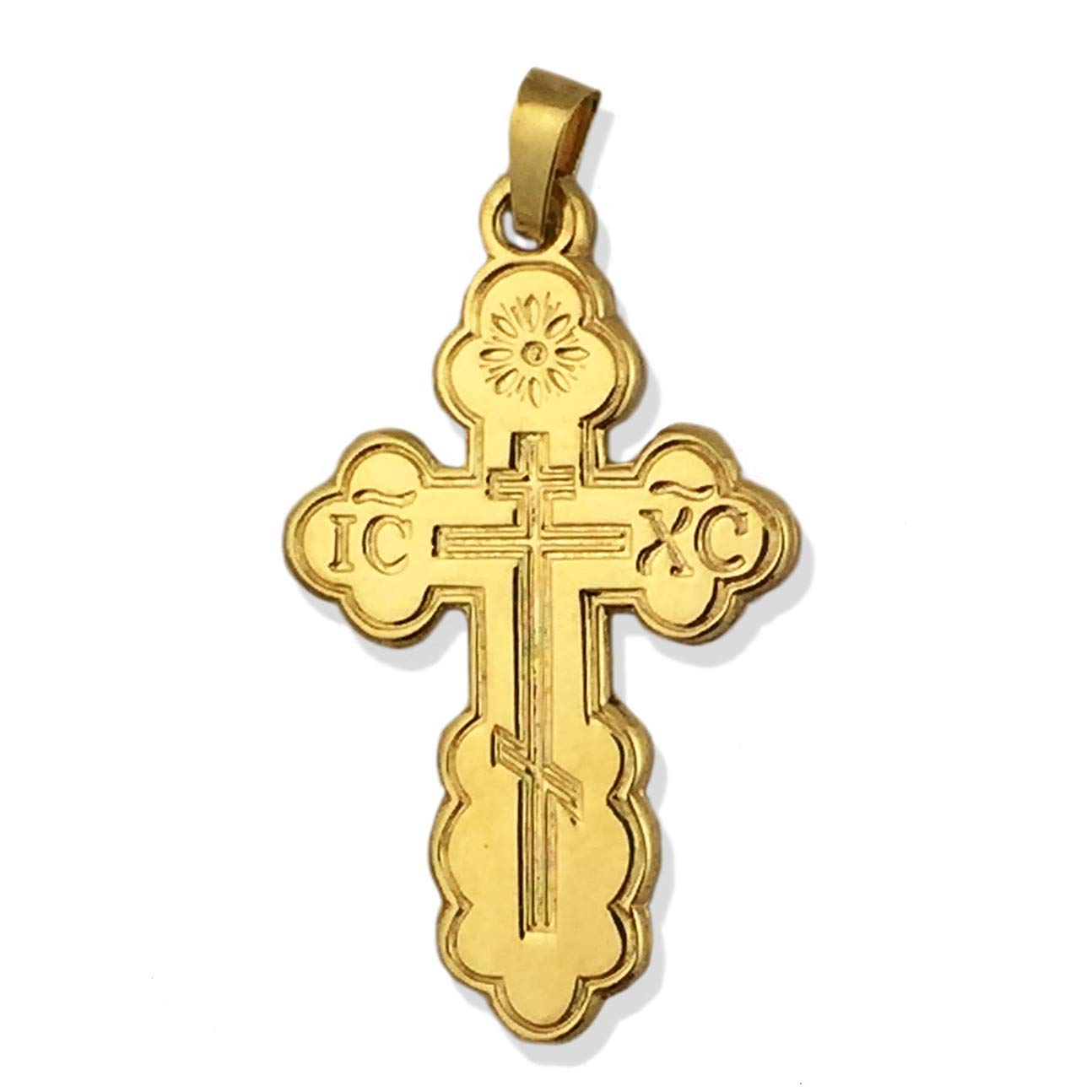 14KT Gold Religious Cross Pendant Necklace for Women & Men - Perfect for Baptism, First Communion, Confirmation & Everyday Faith Jewelry