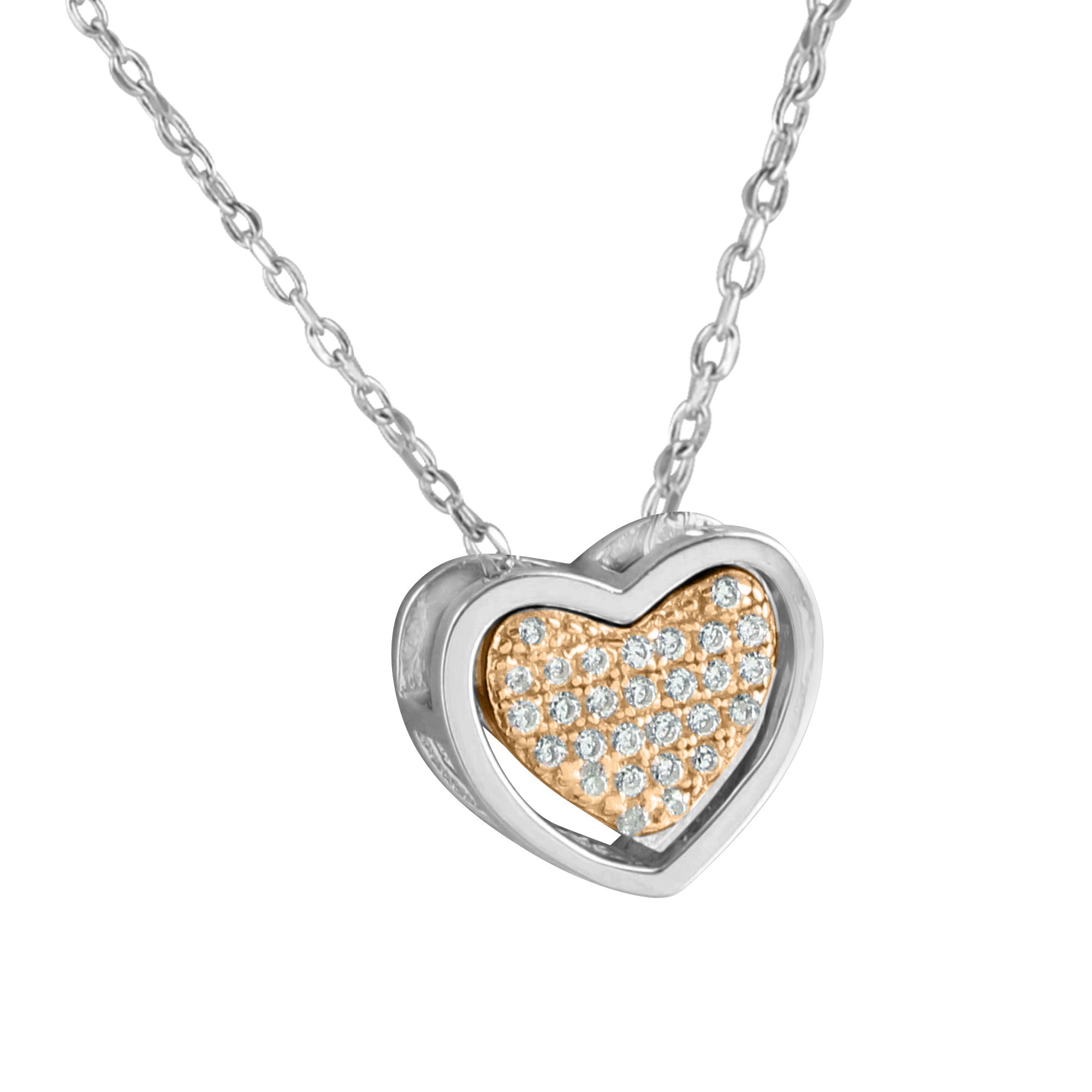 Elegant White Rose Heart Pendant Necklace for Women - Romantic Love Charm Jewelry Gift for Her - Perfect for Valentine's Day, Anniversary & Special Occasions