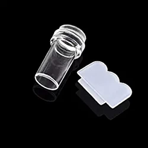 AKADO Nail Art Stamper Kit - Clear Silicone Jelly Stamper with Scraper for DIY Nail Printing & Decor - Perfect for Salon, Home Manicure & Nail Art Design