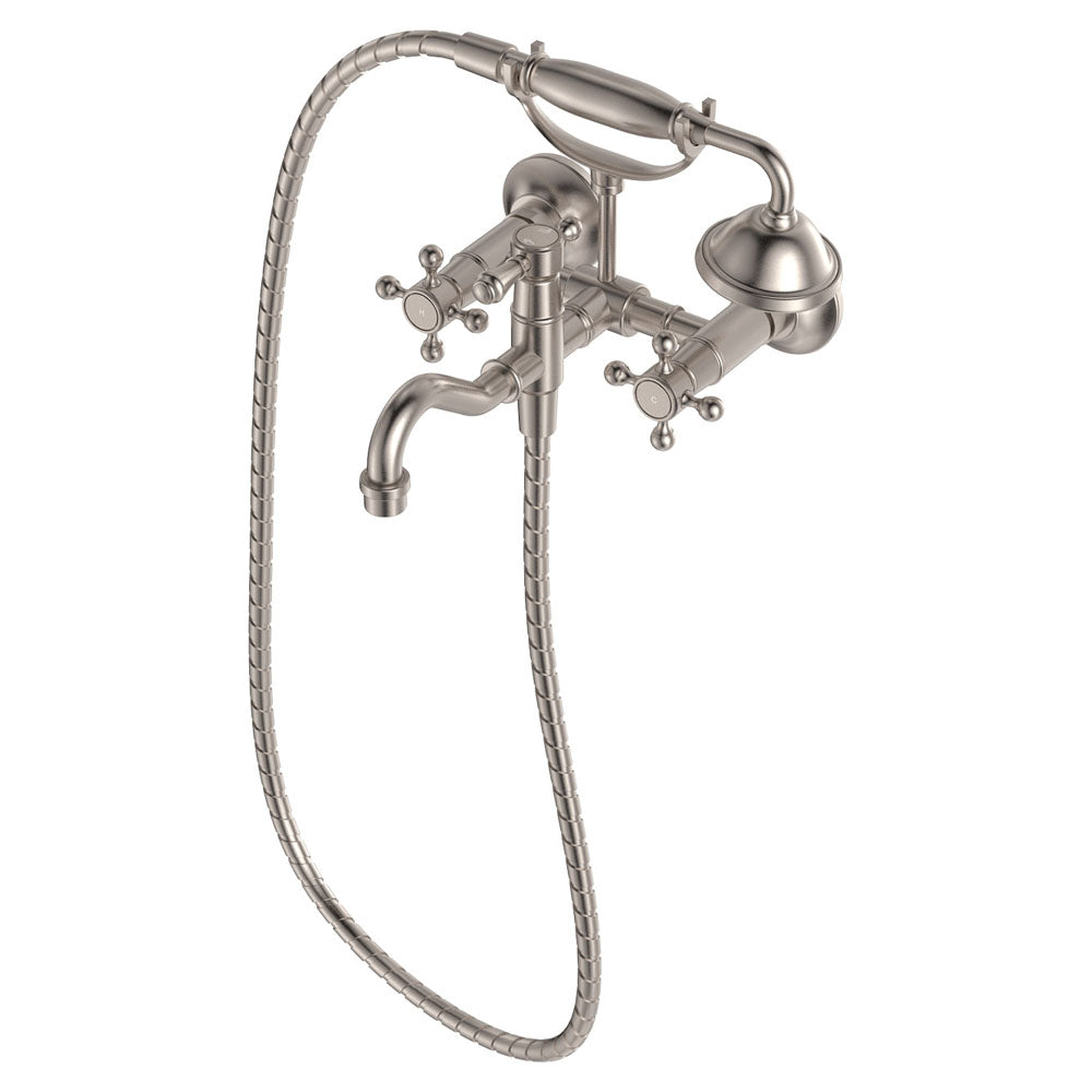 Fienza 336105BN Lillian Exposed Bathroom Faucet Set with Hand Shower - Brushed Nickel Finish for Modern Bathroom & Shower Upgrade