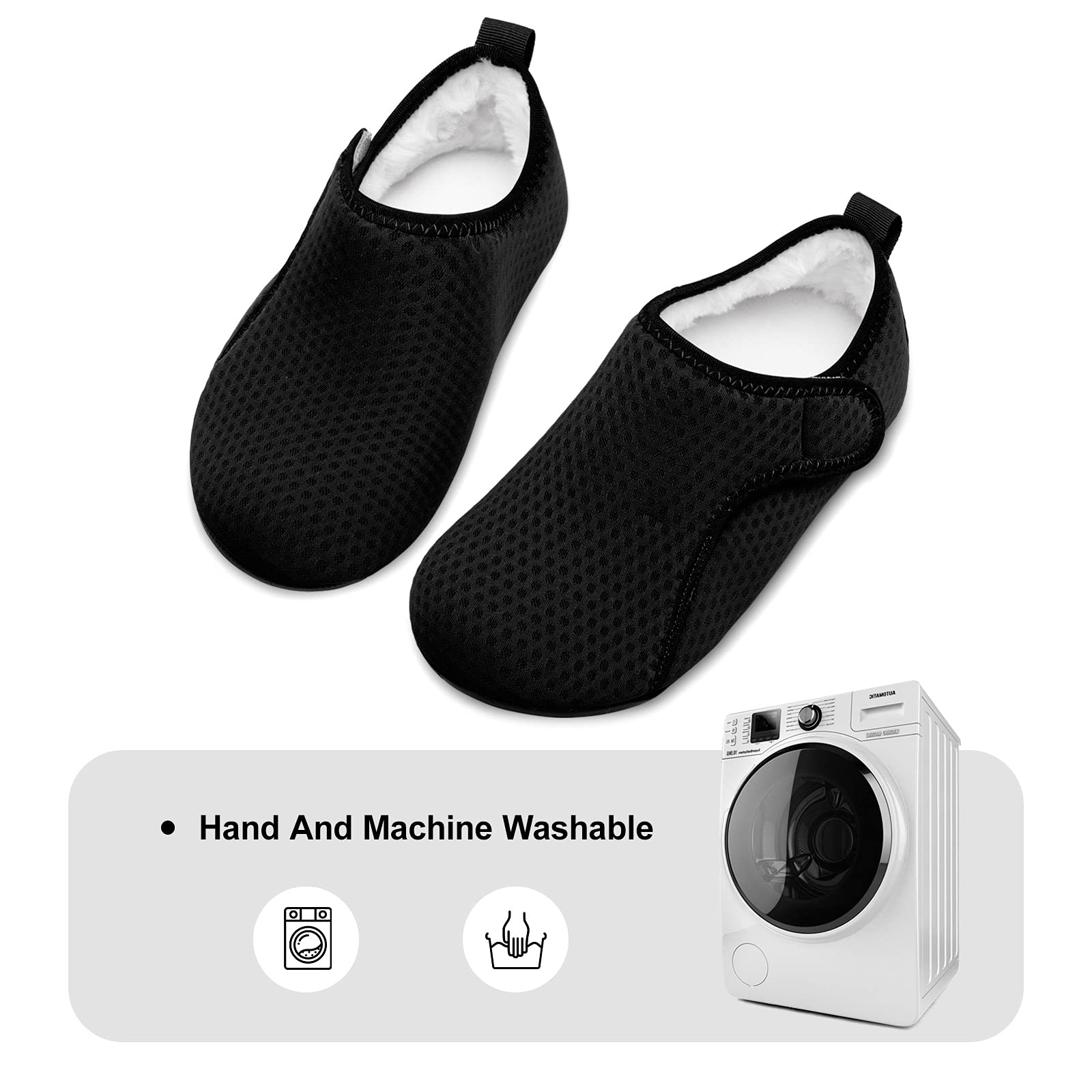 L-RUN Anti-Slip House Slippers for Women & Men - Indoor/Outdoor Warm Home Shoes for Comfort