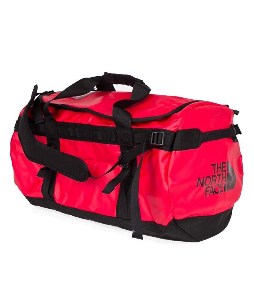 The North Face Base Camp Duffel Bag - Medium Size 50L Travel Duffel for Camping, Hiking & Gym - Durable Water-Resistant TNF Red/Black - Perfect for Outdoor Adventures & Weekend Getaways