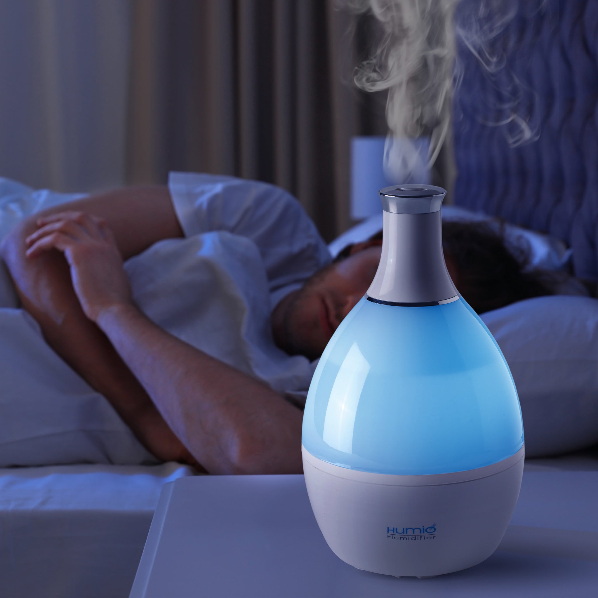 Humio® Ultrasonic Humidifier with Essential Oil Diffuser & Night Light - Perfect for Bedroom, Nursery, and Office Air Moisturizing