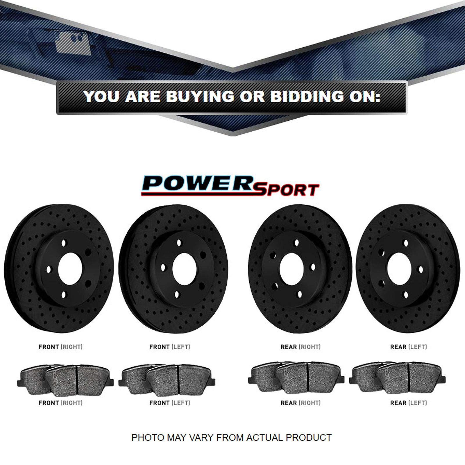 High-Performance Ceramic Brake Pads & Rotors Kit for 2013-2018 Acura RDX - Front & Rear Brake System Upgrade - Durable & Quiet Braking for Daily Commute & Sport Driving