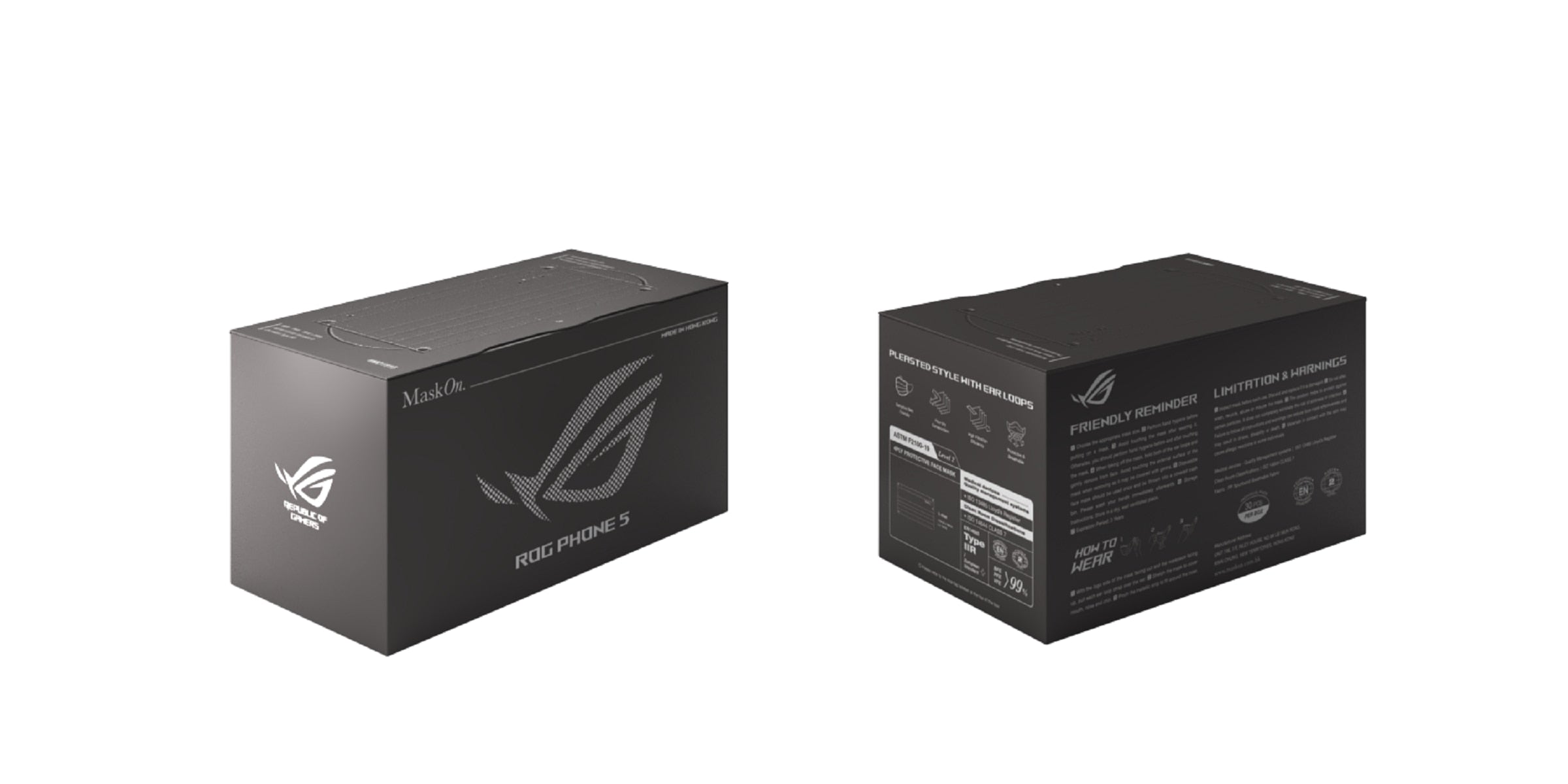 ASUS ROG x Maskon Gaming Face Mask - Breathable, Comfortable & Stylish for Gamers & Cosplay - Perfect for Conventions, LAN Parties & Daily Wear