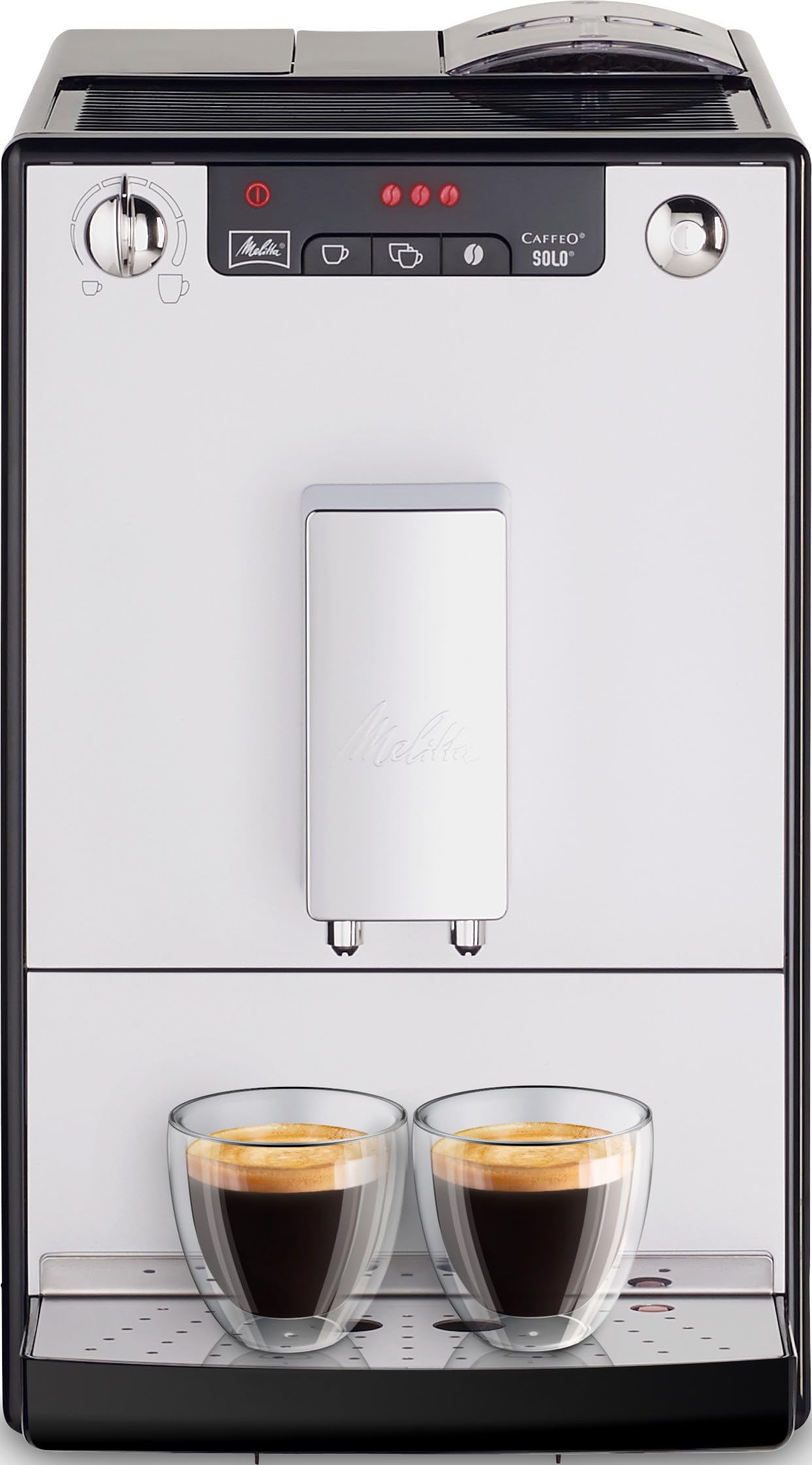 Melitta Caffeo Solo & Milk Automatic Bean to Cup Espresso Cappuccino Machine - Silver/Black - Perfect for Home Baristas & Office Coffee Breaks
