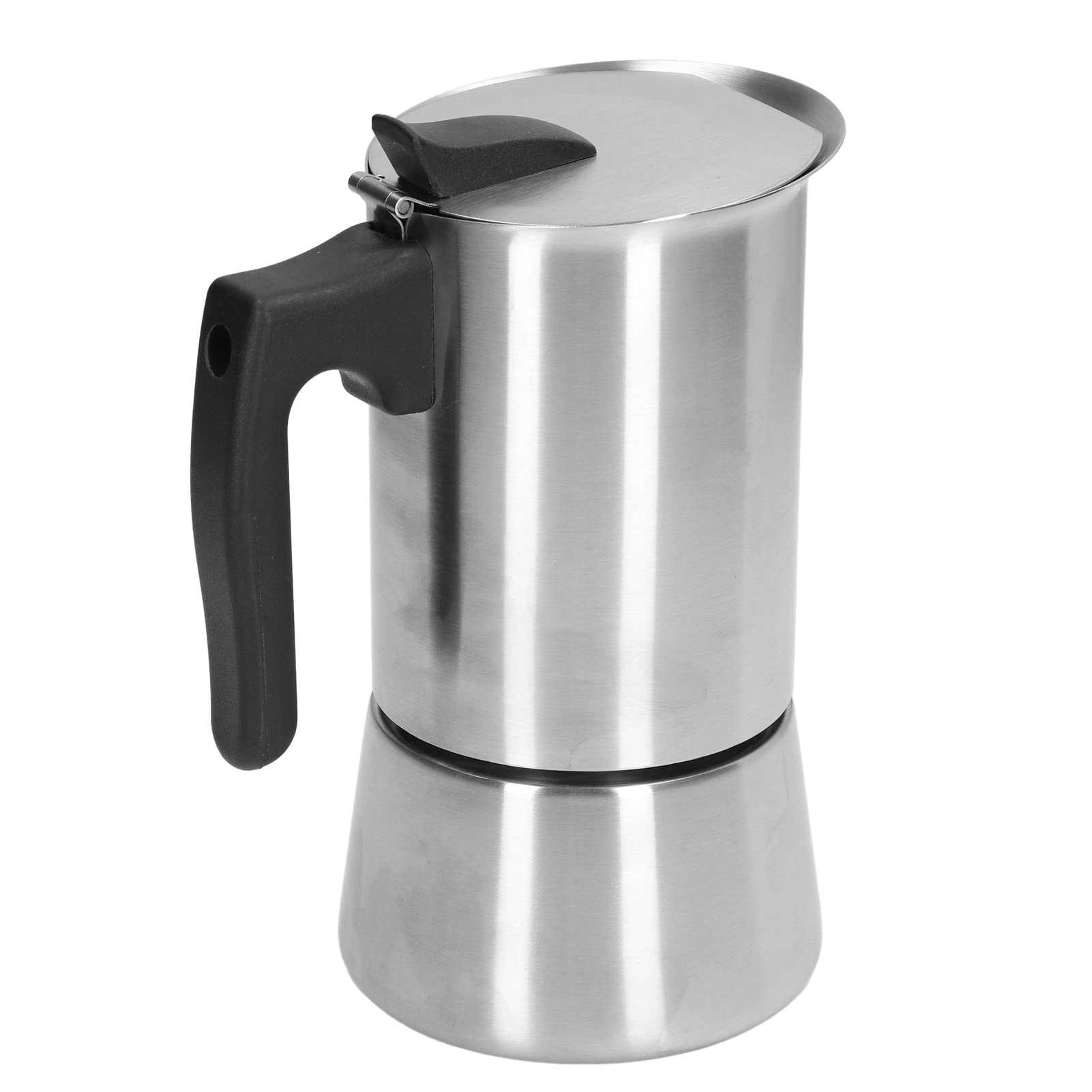 Premium Stainless Steel Moka Pot Coffee Maker - 3-Cup Mini Espresso Maker with Heat-Resistant Handle, Perfect for Home, Office & Camping Use