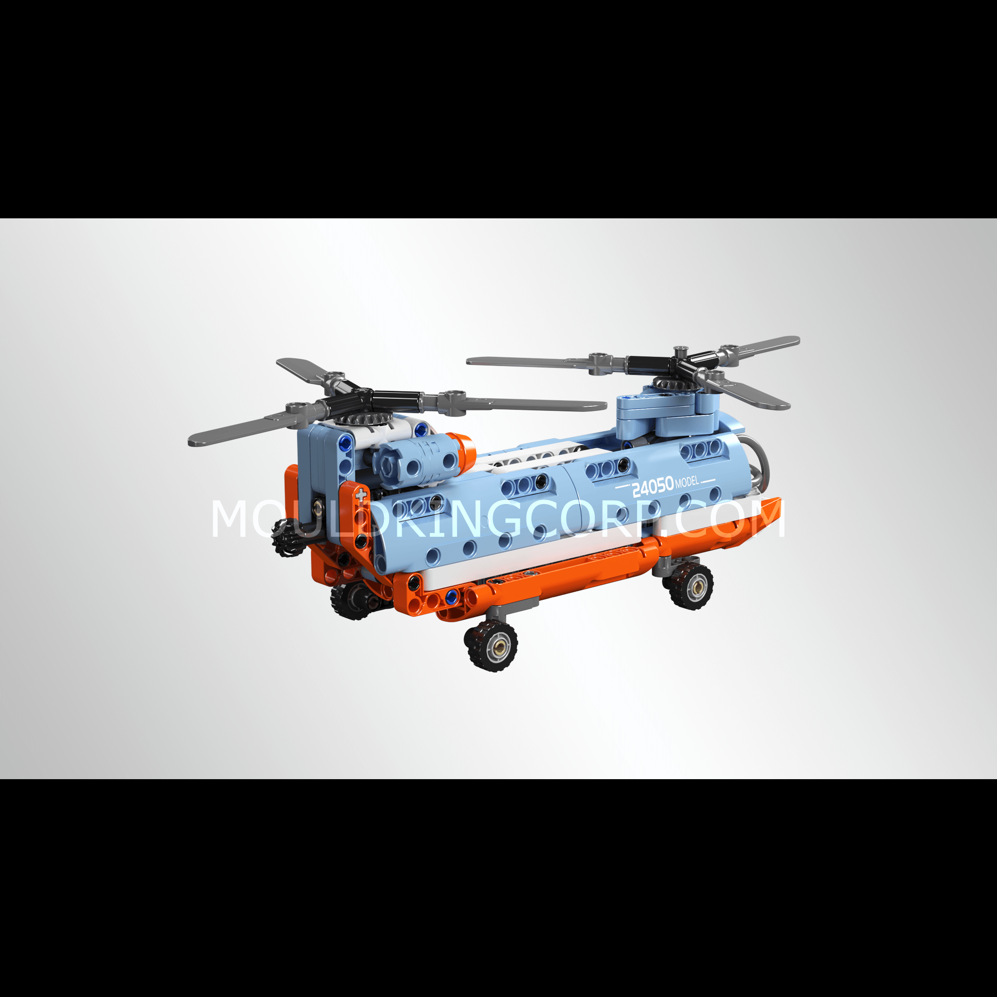 Mould King 24050 Tandem Rotor Helicopter Building Blocks Set - 270 PCS STEM Toy for Kids & Adults | Creative Play, Gift Idea, Educational Fun for Aviation Enthusiasts