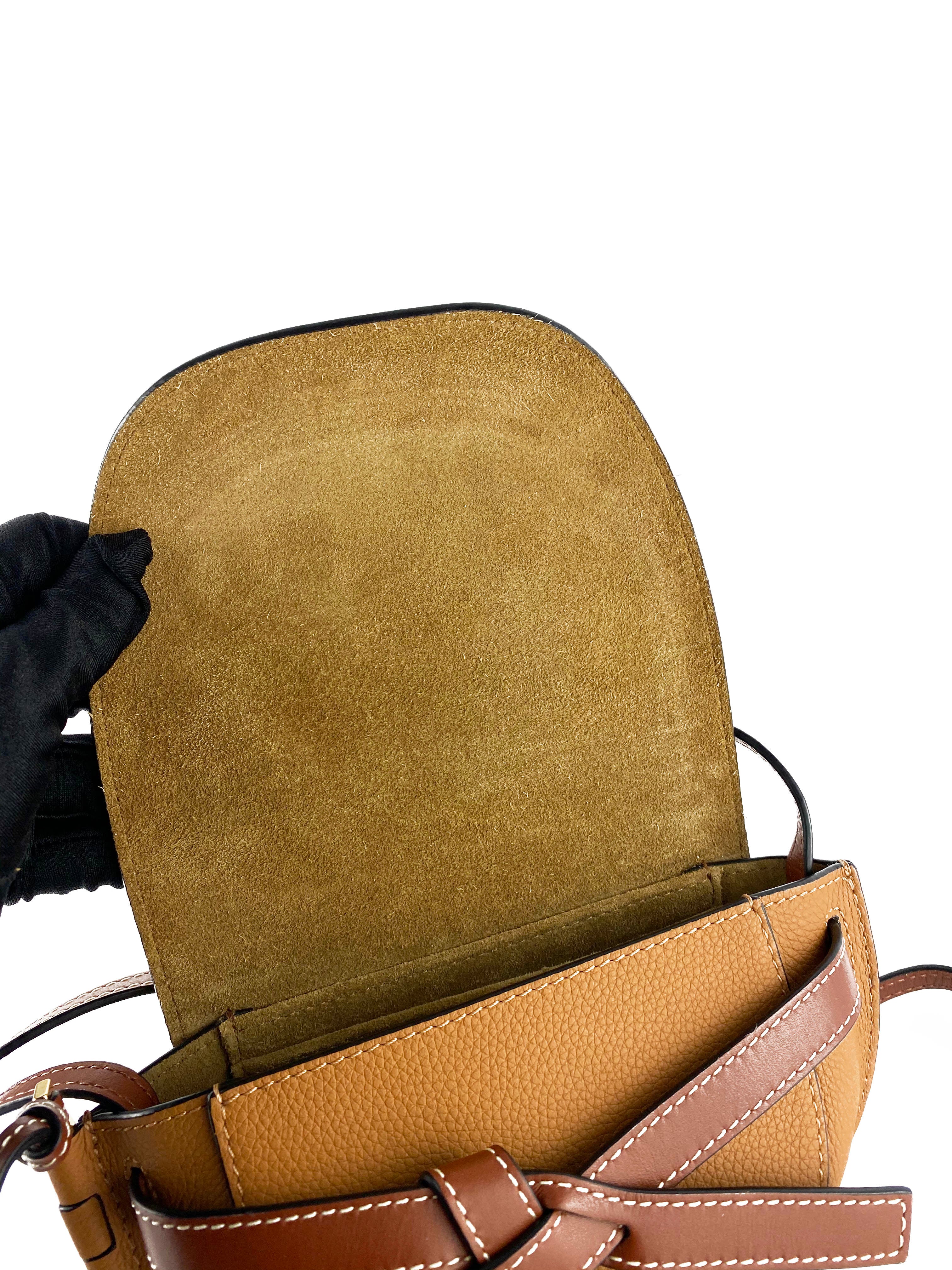 Loewe Tan Mini Gate Bag - Stylish Leather Crossbody Purse for Women | Perfect for Everyday Use, Travel & Date Nights