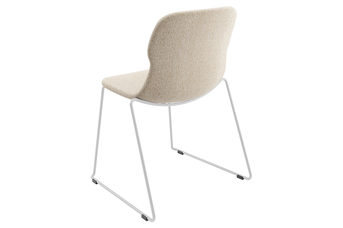 Sammy Fabric Chair with Sled Base - Modern Upholstered Accent Chair for Living Room, Bedroom, or Office - Comfortable & Stylish Seating Solution