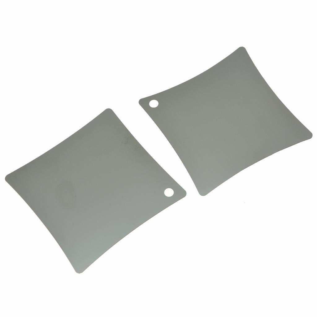 KAISH Set of 2 Stainless Steel Guitar Fretboard Radius Gauge - Professional Luthier Tool for Measuring Fretboard, Nut & Saddle - Perfect for Guitar Setup, Repair & Maintenance