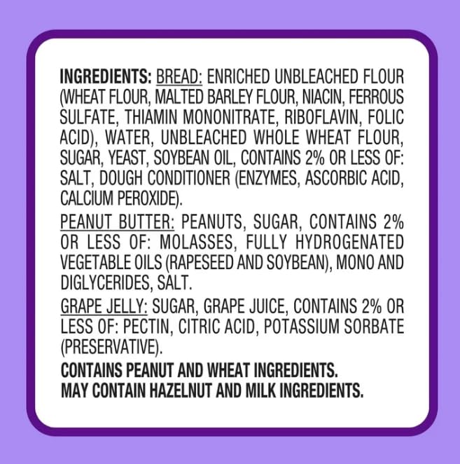 Uncrustables Frozen Peanut Butter & Grape Jelly Sandwich - 30 Count (3 Packs of 10) | No Crust PB&J Snacks for Kids Lunch, School, Picnics & On-the-Go Meals