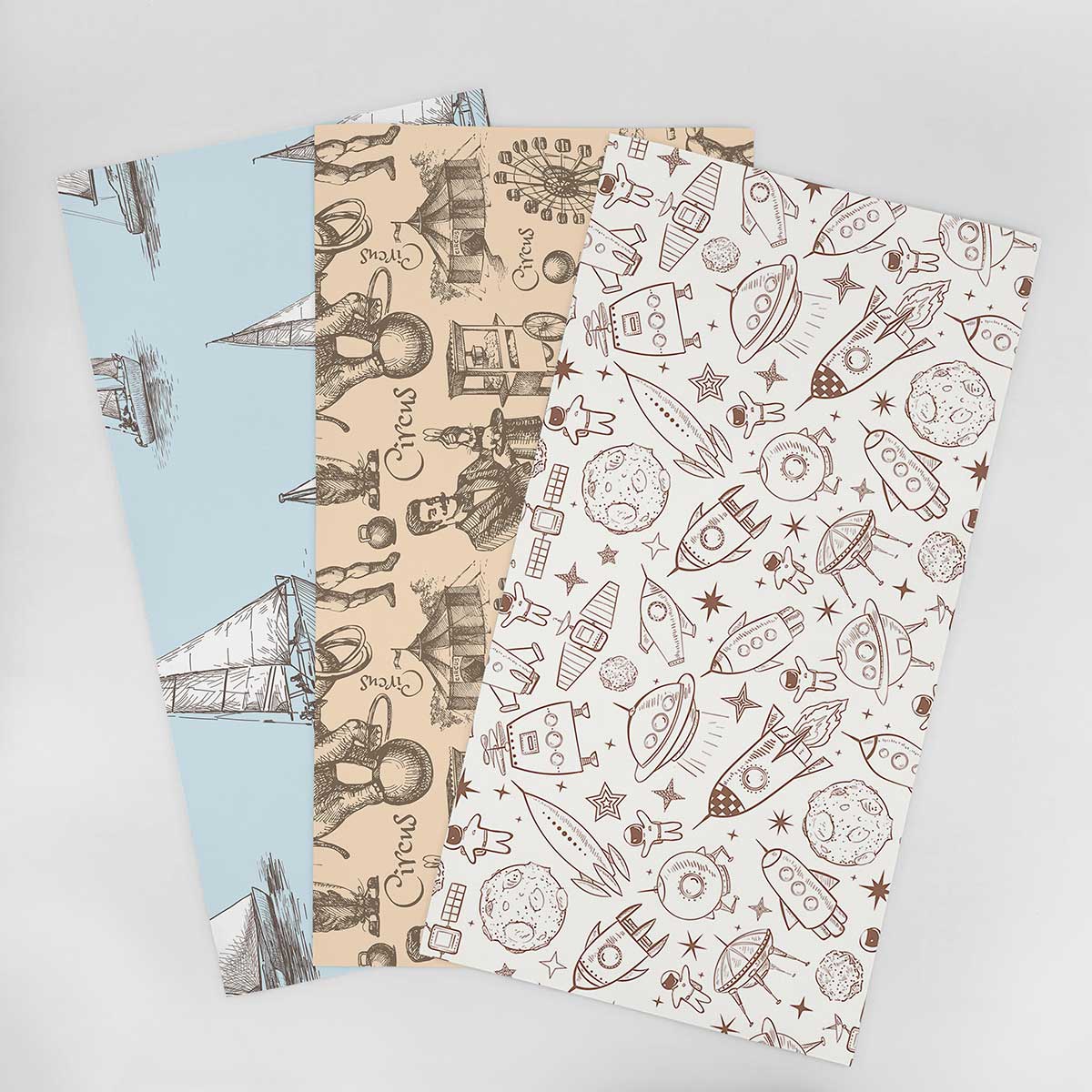 Kids Themed Wallpaper Samples - Designer Selection 002 for Nursery, Bedroom & Playroom Decor