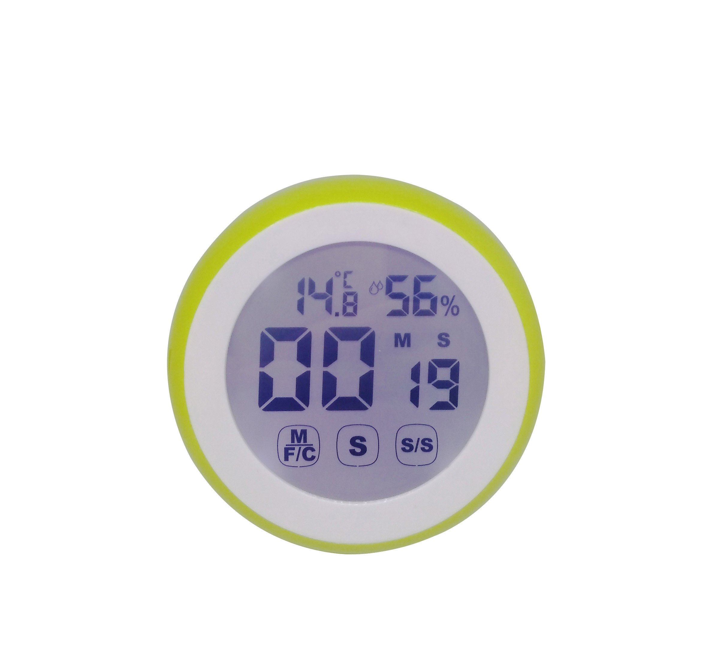 Digital Refrigerator Magnetic Kitchen Timer - Touch Screen Count Up/Down Timer (99 Min 59 Sec) - Wall Mounted with Hole - Perfect for Cooking, Baking, Studying, Homework & Sports Training - Green