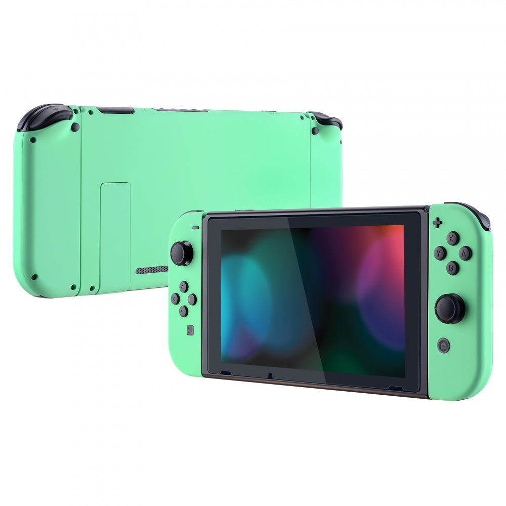 eXtremeRate Mint Green Nintendo Switch Joycon Controller Shell Replacement - Full Set Buttons & Back Plate DIY Kit for NS Switch (Model QP308) | Gaming Accessories for Custom Console Mods & Repairs