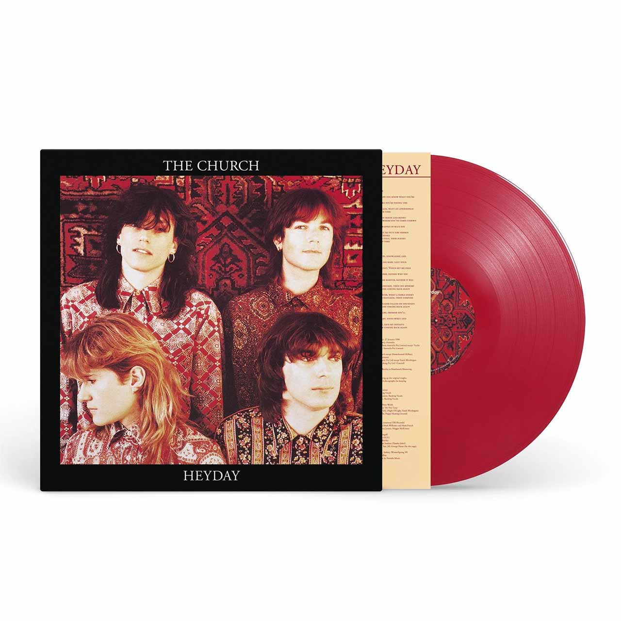CHURCH 'Heyday' RED Vinyl LP Record - Limited Edition Alternative Rock Music for Home Listening & Vinyl Collectors