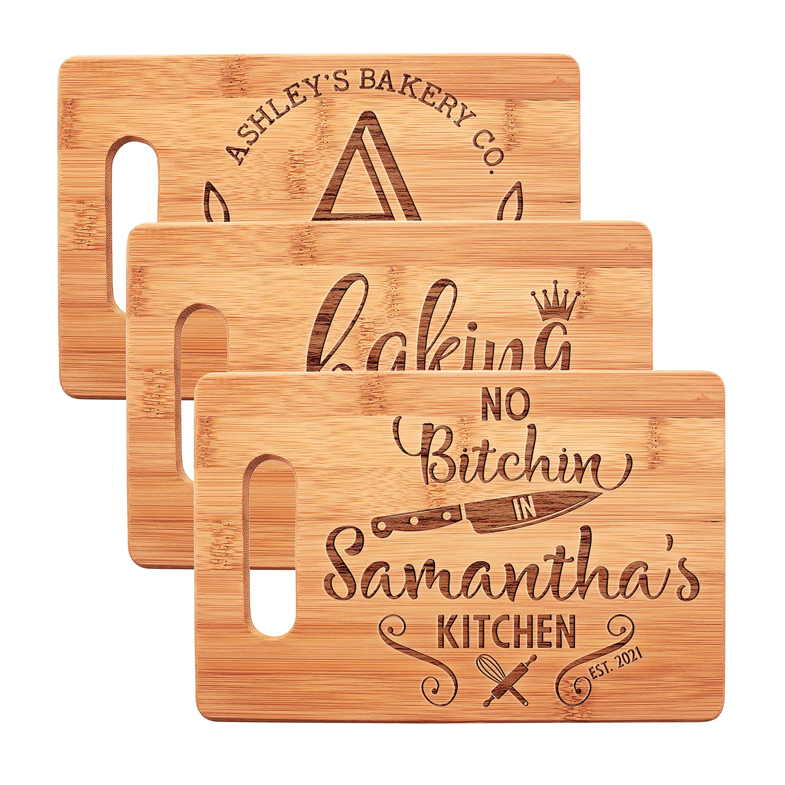 Personalized Mom Cutting Board - 9 Unique Designs & 6 Wood Styles | Mother's Day, Birthday, Housewarming Gift for Women | Kitchen Decor & Daily Use - Perfect Gift from Daughter