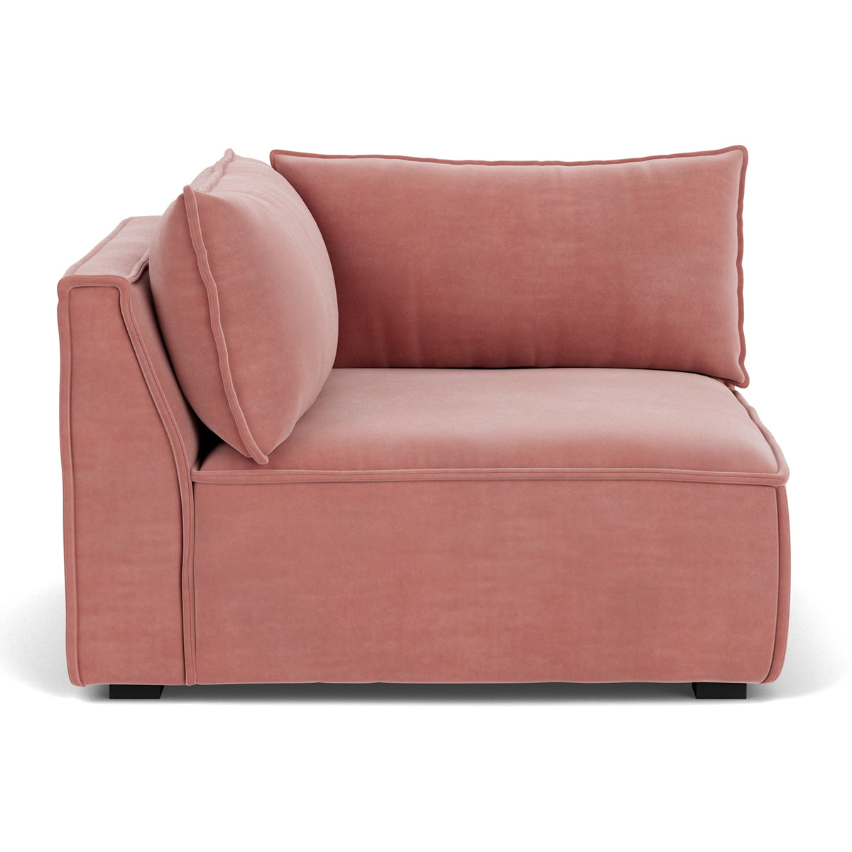Daphne Velvet Left Corner Modular Sofa - 1 Seater, Modern Living Room Furniture for Small Spaces, Apartments & Cozy Home Decor