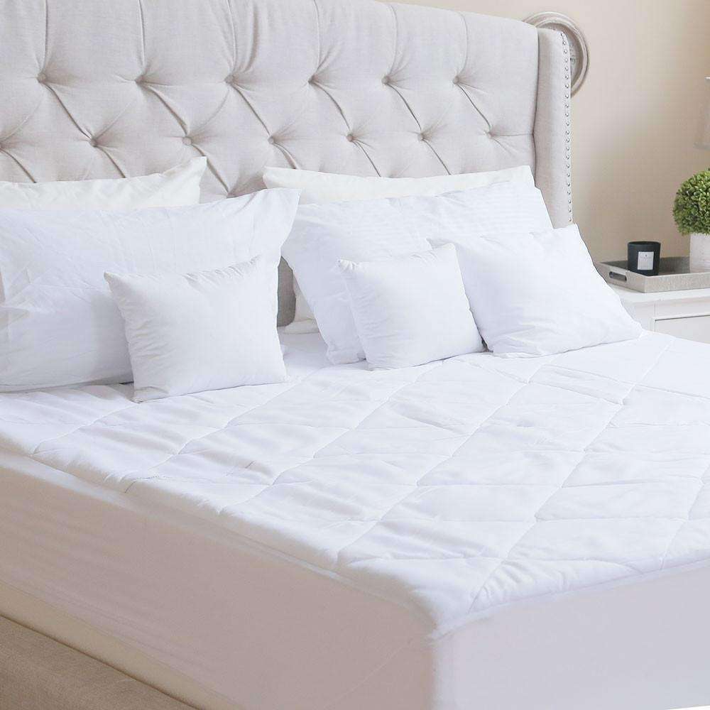Premium Francisco Mattress Pad - Cooling & Hypoallergenic Queen Size Mattress Topper for Back Pain Relief - Perfect for Hot Sleepers & Allergy Sufferers - Bedroom, Guest Room & Dorm Essentials