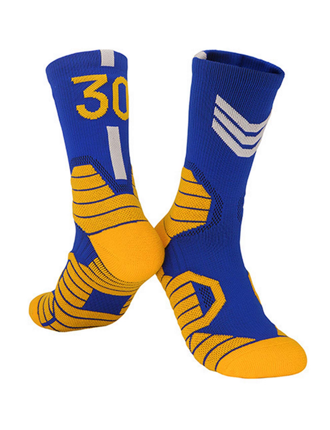 Custom Basketball Socks for Men & Women - Team Number Crew Socks - Moisture Wicking, Cushioned Support - Perfect for Games, Training & Sports Gifts