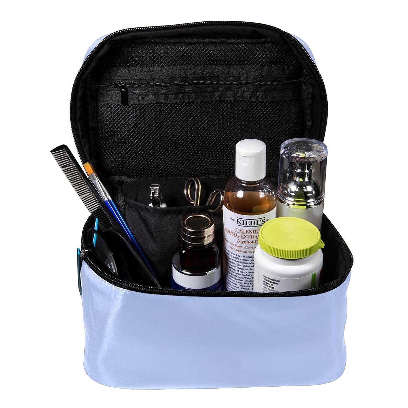 Light Purple Travel Makeup Bag - Large Cosmetic Organizer for Women | Perfect for Vacation & Daily Use