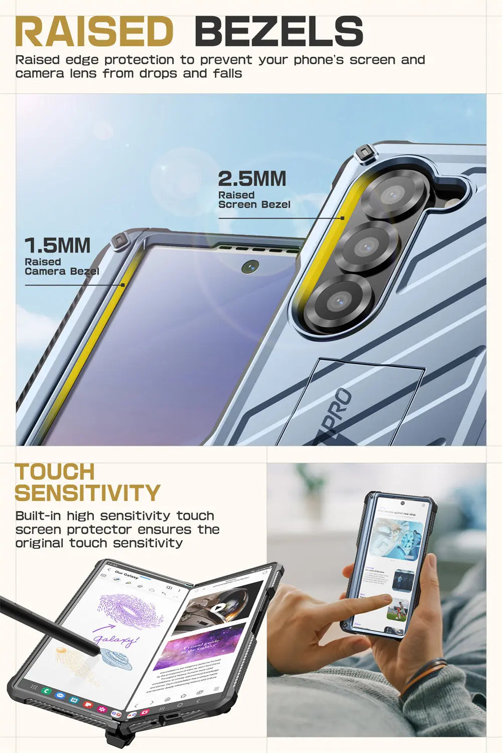 SUPCASE Unicorn Beetle Pro Rugged Case for Samsung Galaxy Z Fold 6 - Shockproof Protective Cover with Built-in Screen Protector | Perfect for Outdoor, Work & Travel Use