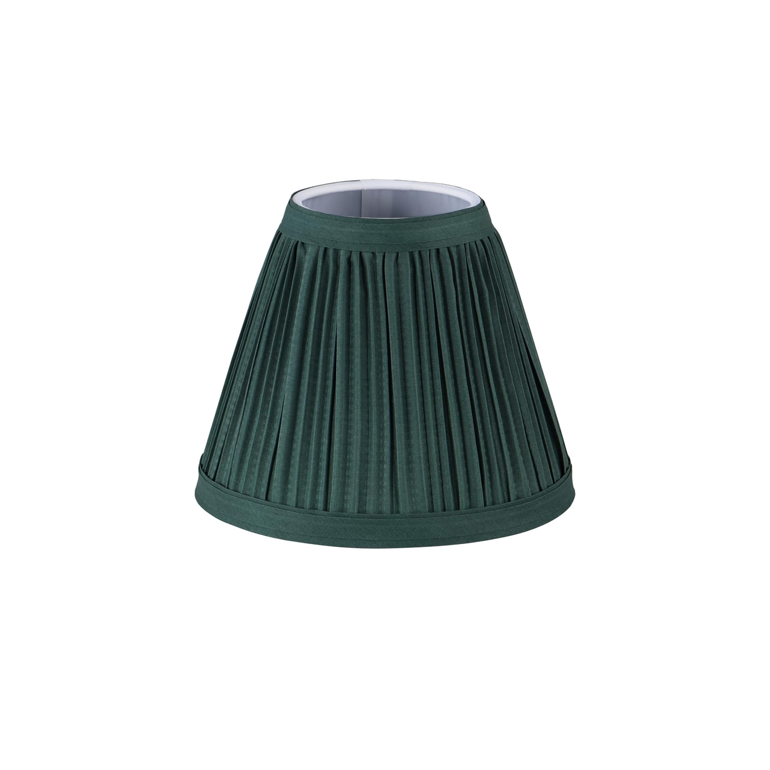 Aspen Creative 33123-2 Small Pleated Empire Chandelier Clip-On Lamp Shade, Hunter Green, 3