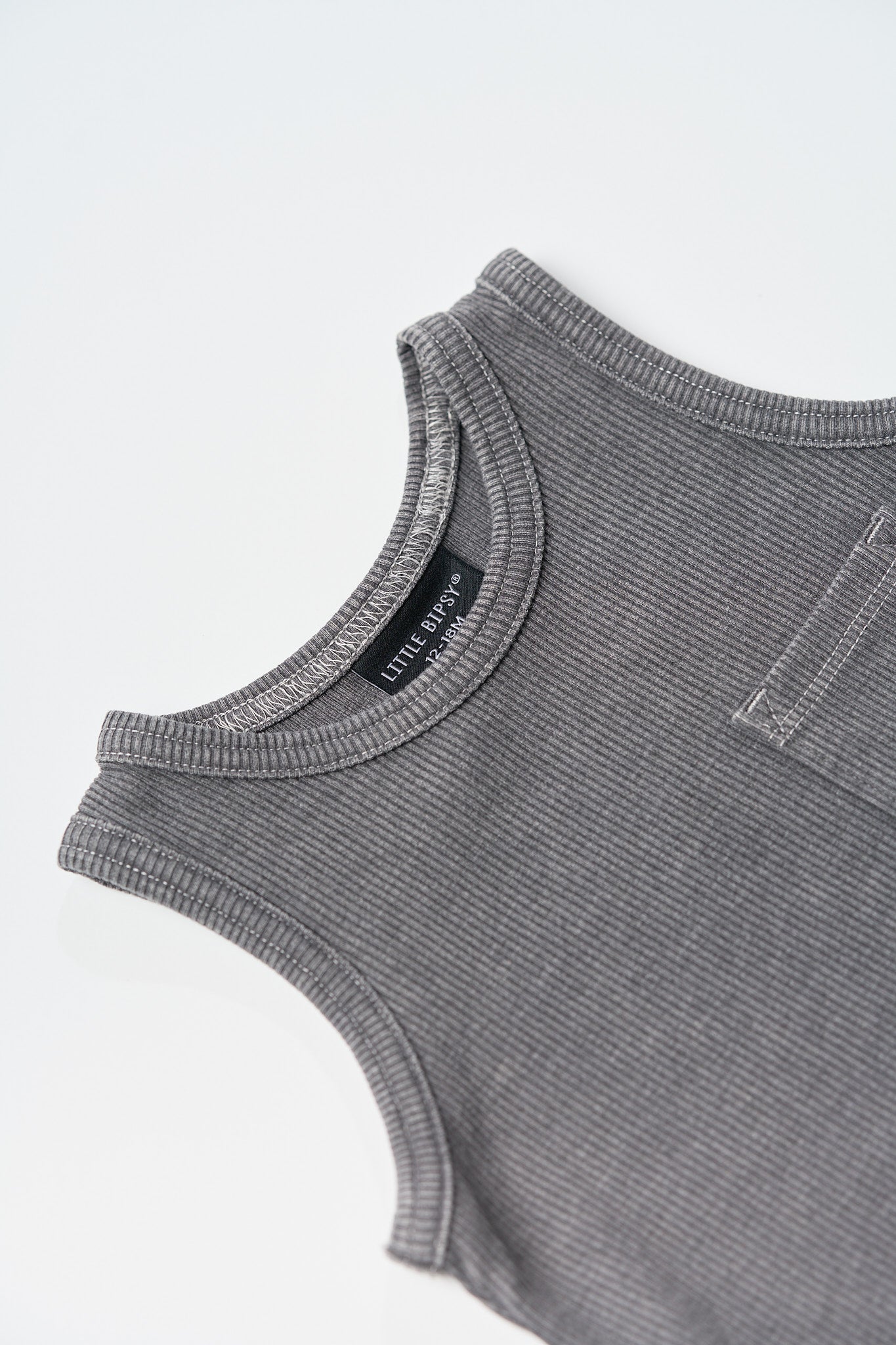 Acid Wash Ribbed Tank Top - Black | Women's Vintage Style Sleeveless Shirt for Casual Wear, Summer Outfits, and Layering