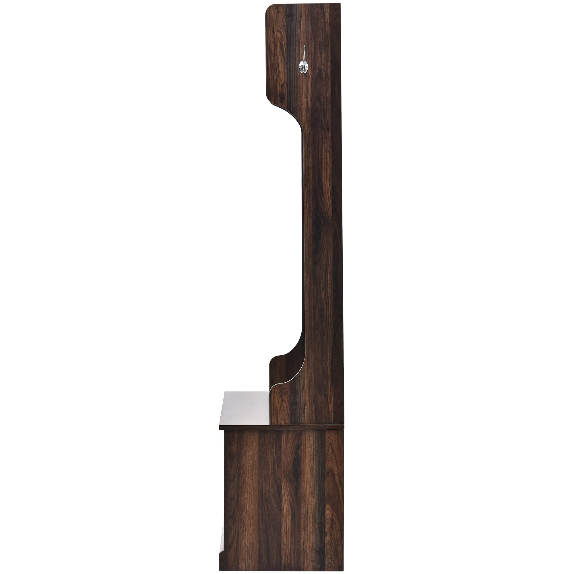 Hall Tree with Storage Bench & Coat Rack - 6 Hooks & Adjustable Shelf, Entryway Shoe Organizer for Hallway, Foyer, Porch - Perfect for Small Spaces & Home Organization (Brown)