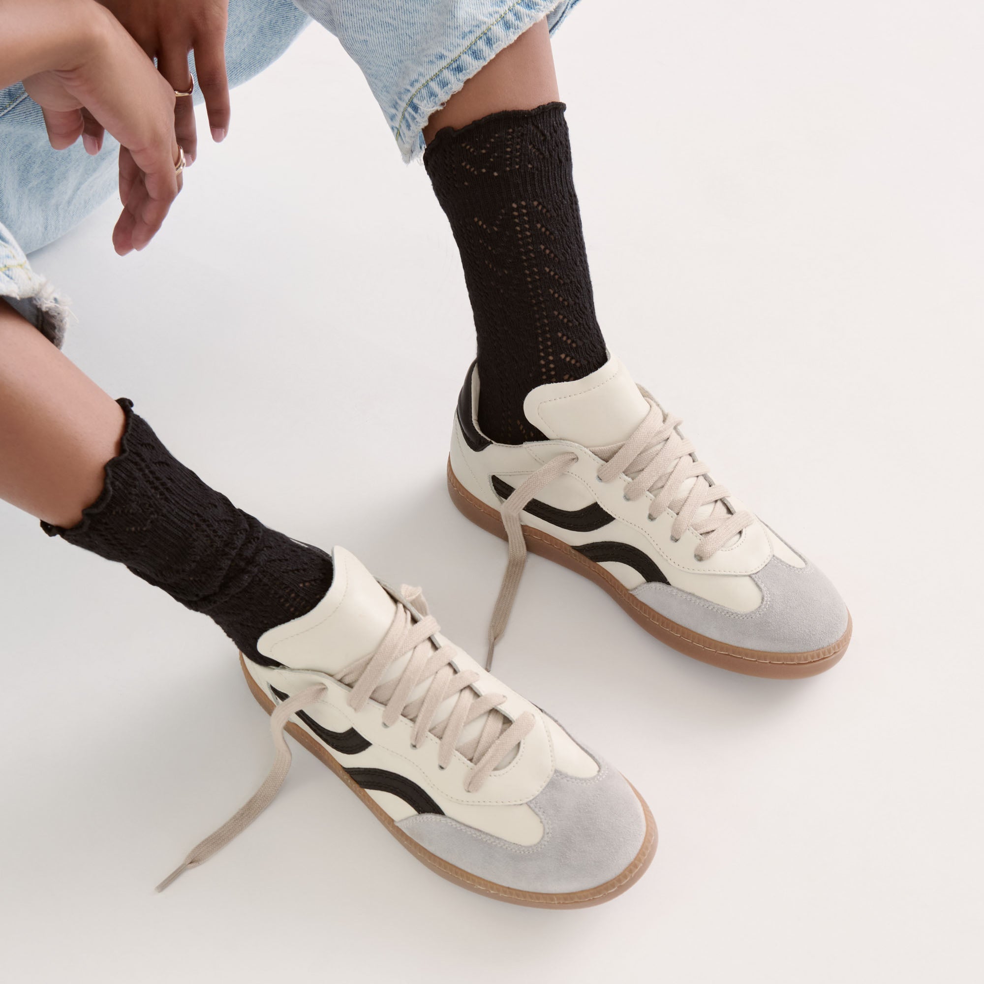 Pointelle Socks for Women - Soft Breathable Black Knee High Socks | Comfortable Everyday Wear, Workout, Yoga & Lounge Socks