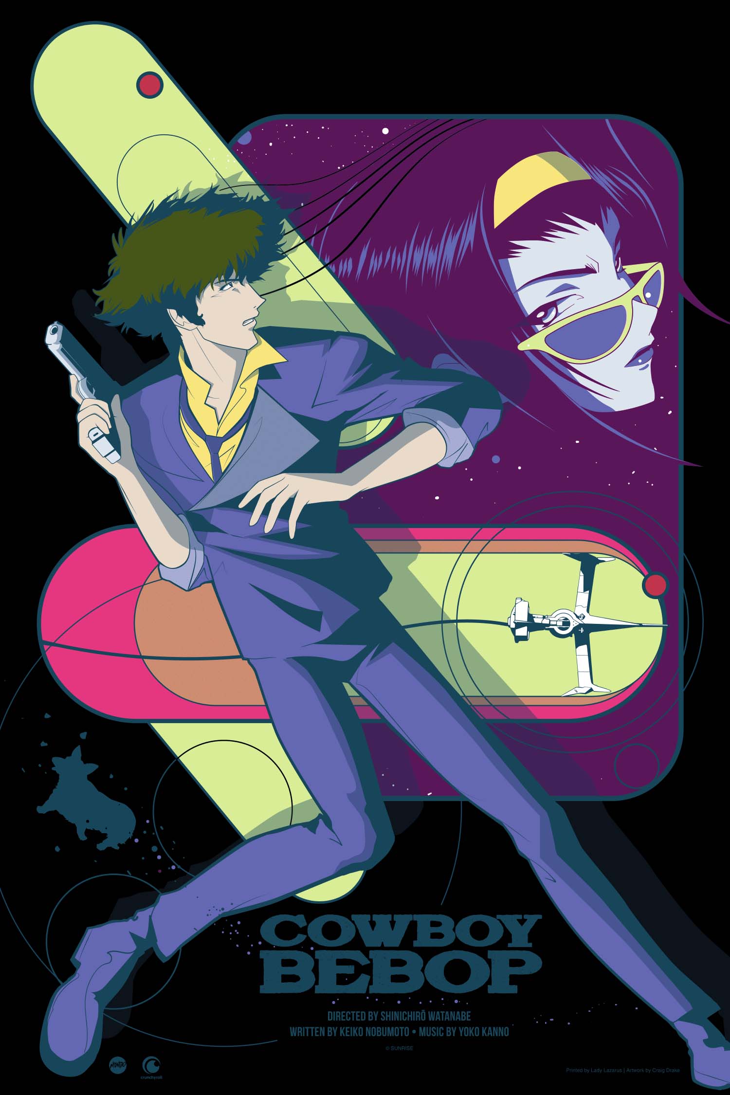 Vintage Cowboy Bebop Anime Poster - Limited Edition Wall Art for Anime Fans | Perfect for Bedroom, Office & Game Room Decor