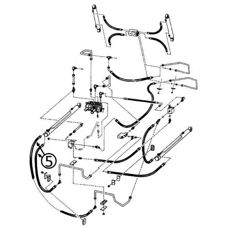 Bobcat 953 Hydraulic Hose Replacement for Left/Right Loader Lift Cylinder #5 - Compatible with Skid Steer Loaders, Excavators & Construction Equipment