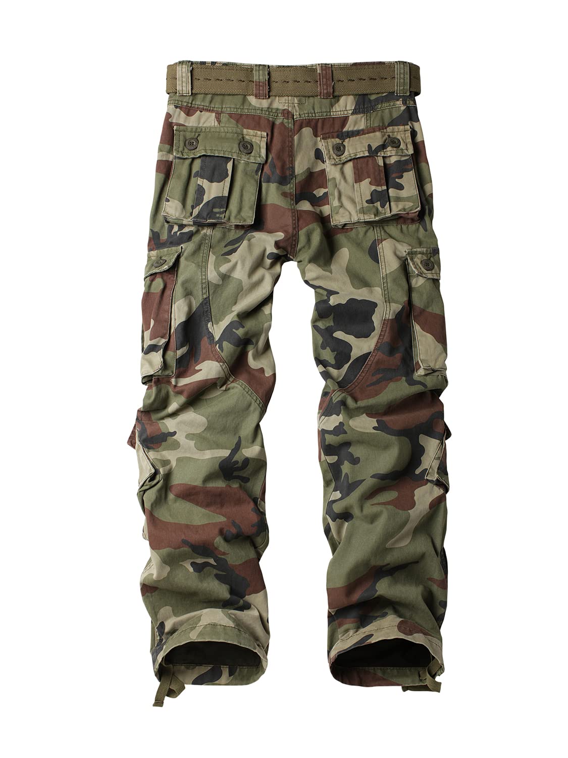 AKARMY Men's Fleece Lined Hiking Pants - Waterproof Outdoor Cargo Pants for Hiking, Skiing & Work with 8 Pockets - Warm Winter Work Pants for Camping, Climbing & Outdoor Adventures