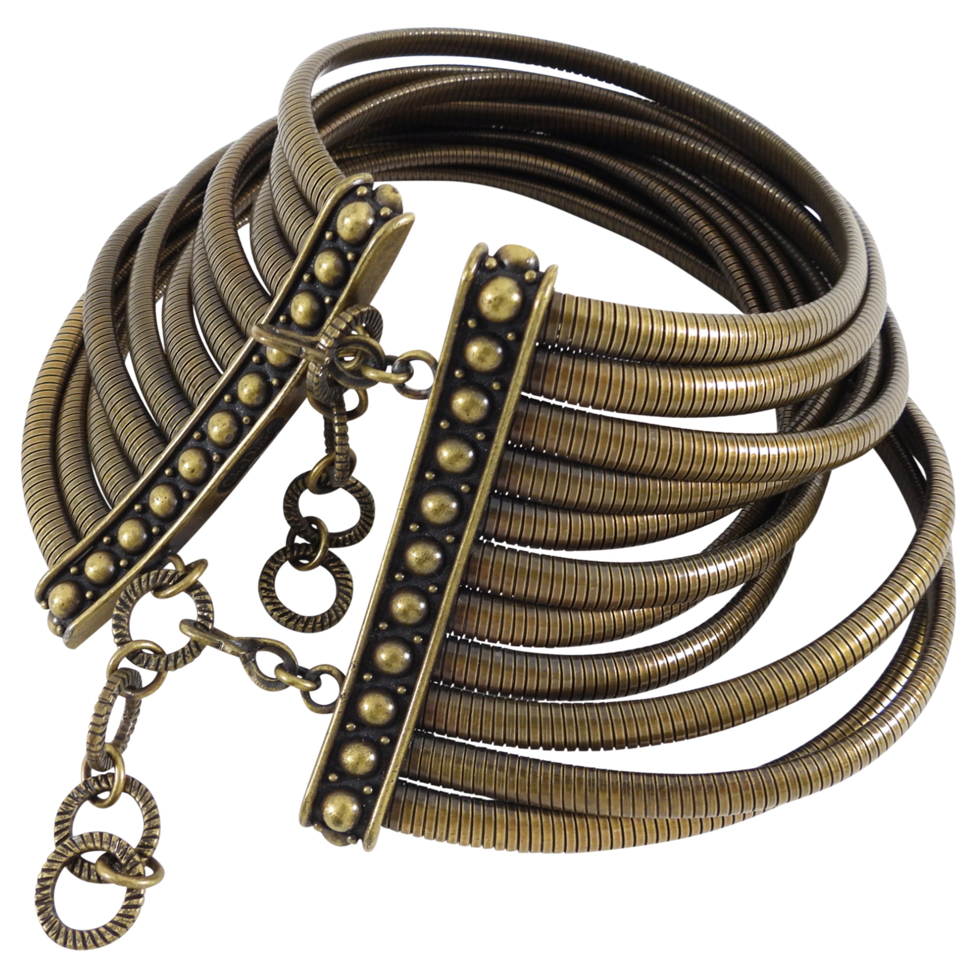 Vintage Christian Dior John Galliano 1997 Masai Choker Necklace - 90s Retro Fashion Jewelry for Women, Perfect for Parties & Special Occasions