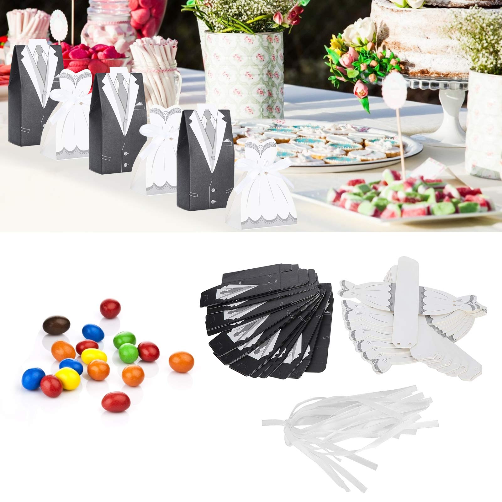 Elegant Wedding Candy Gift Box - Durable for Parties & Events