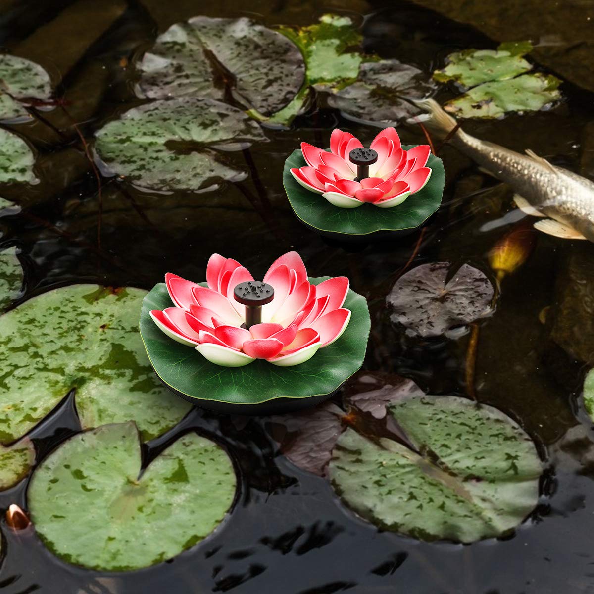 Solar Powered Water Fountain with 6 Nozzles - Outdoor Garden Decor for Bird Bath, Pond & Backyard | Perfect for Attracting Birds & Enhancing Landscape Design