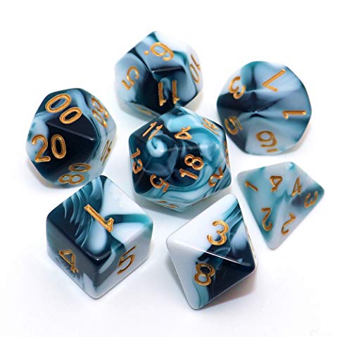 Teal Mixed White