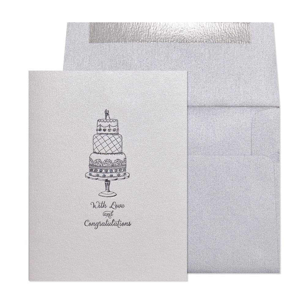 Personalized Etched Wedding Cake Card - Elegant Invitation for Bridal Showers, Anniversaries & Special Celebrations