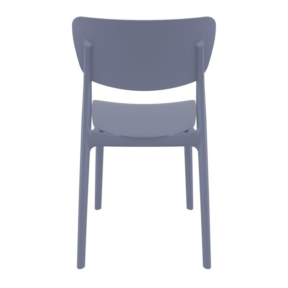 Dark Gray Compamia Monna Outdoor Dining Chairs (Set of 2) - Weather-Resistant Patio Furniture for Garden, Poolside, and Backyard Dining