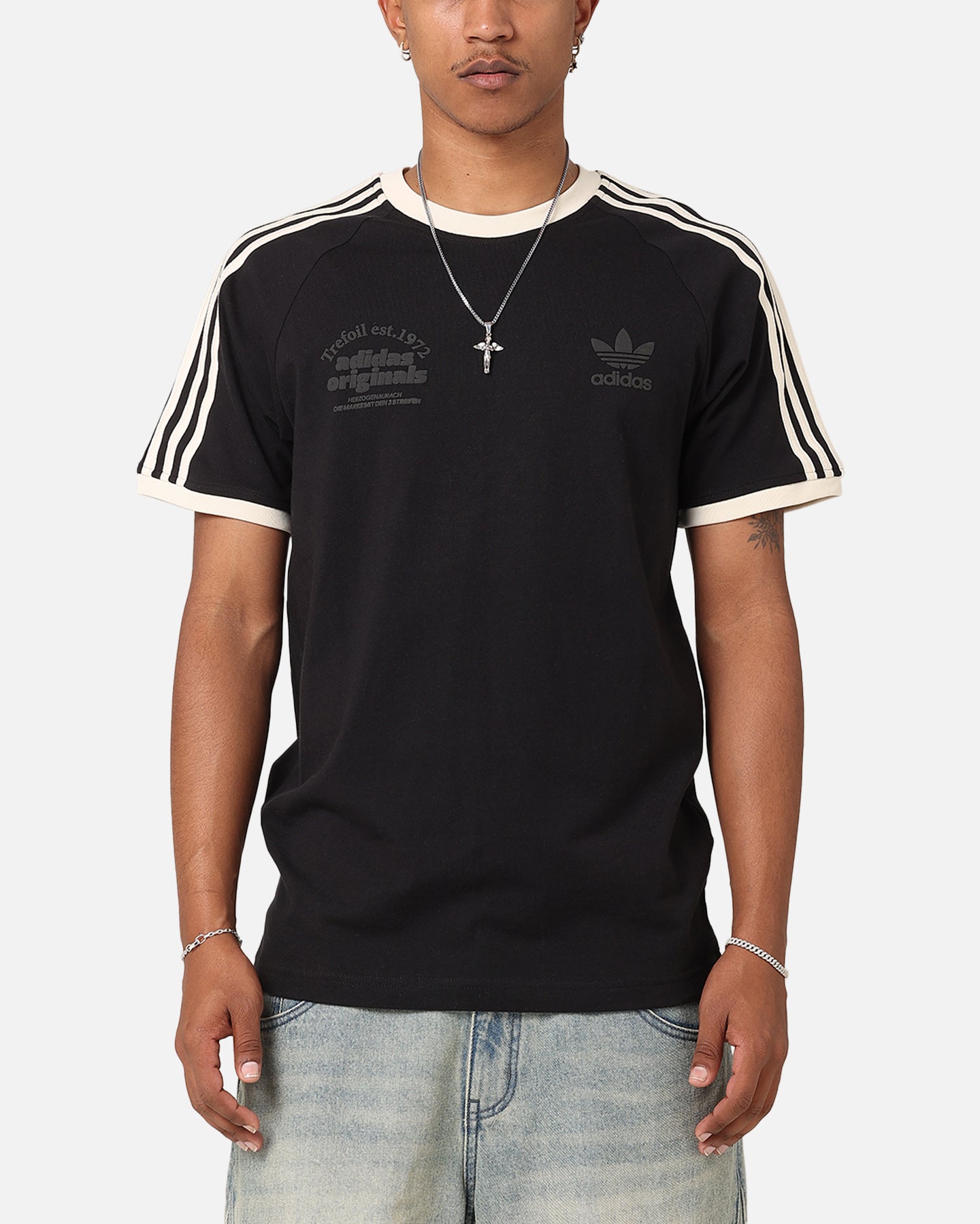 Adidas Sport Graphic Cali T-Shirt for Men - Black Cotton Casual Tee for Running, Gym & Streetwear Fashion