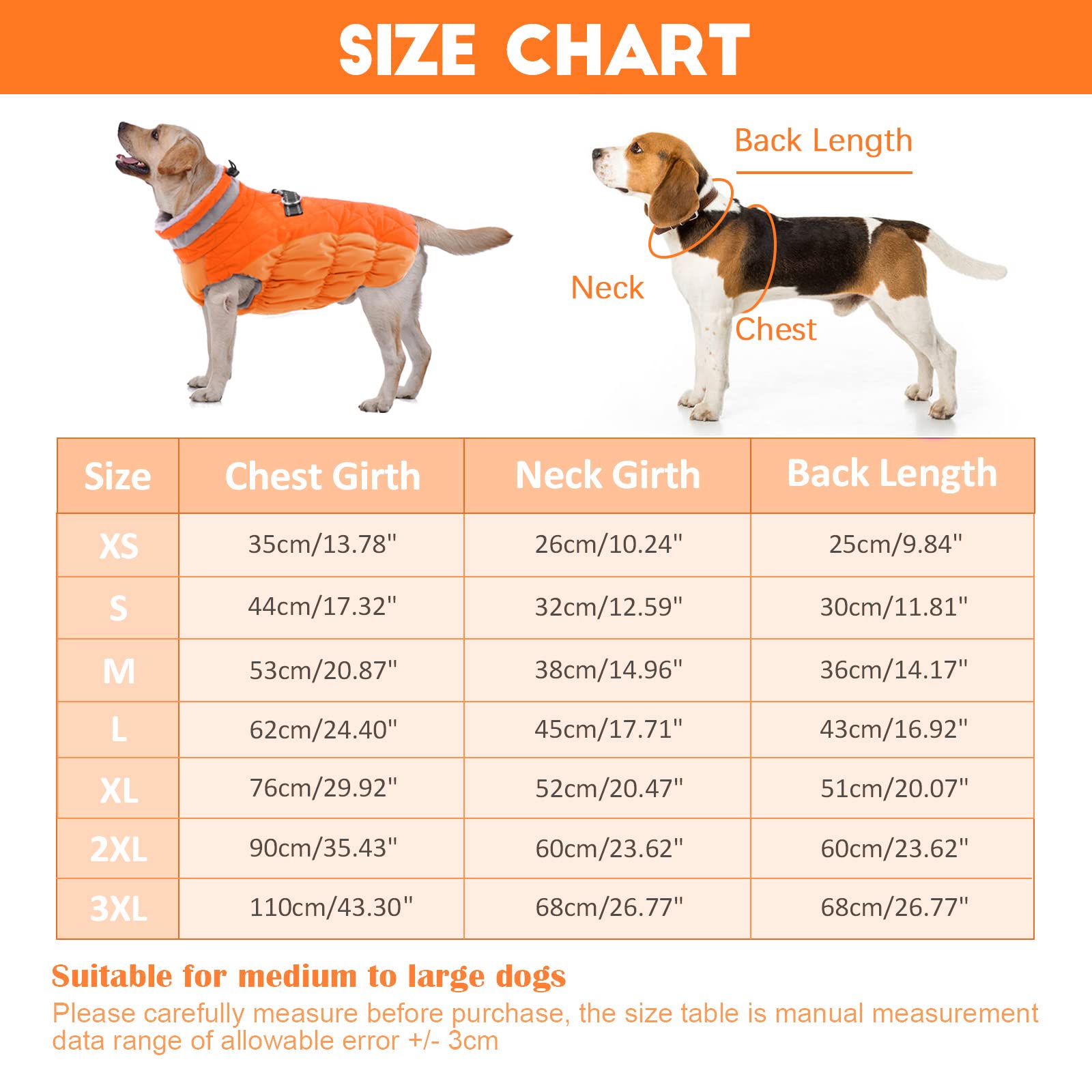 Lelepet Warm Fleece Dog Winter Coat - Windproof Reflective Turtleneck Jacket with Harness for Small Medium Large Dogs | Cold Weather Protection for Outdoor Walks & Winter Adventures