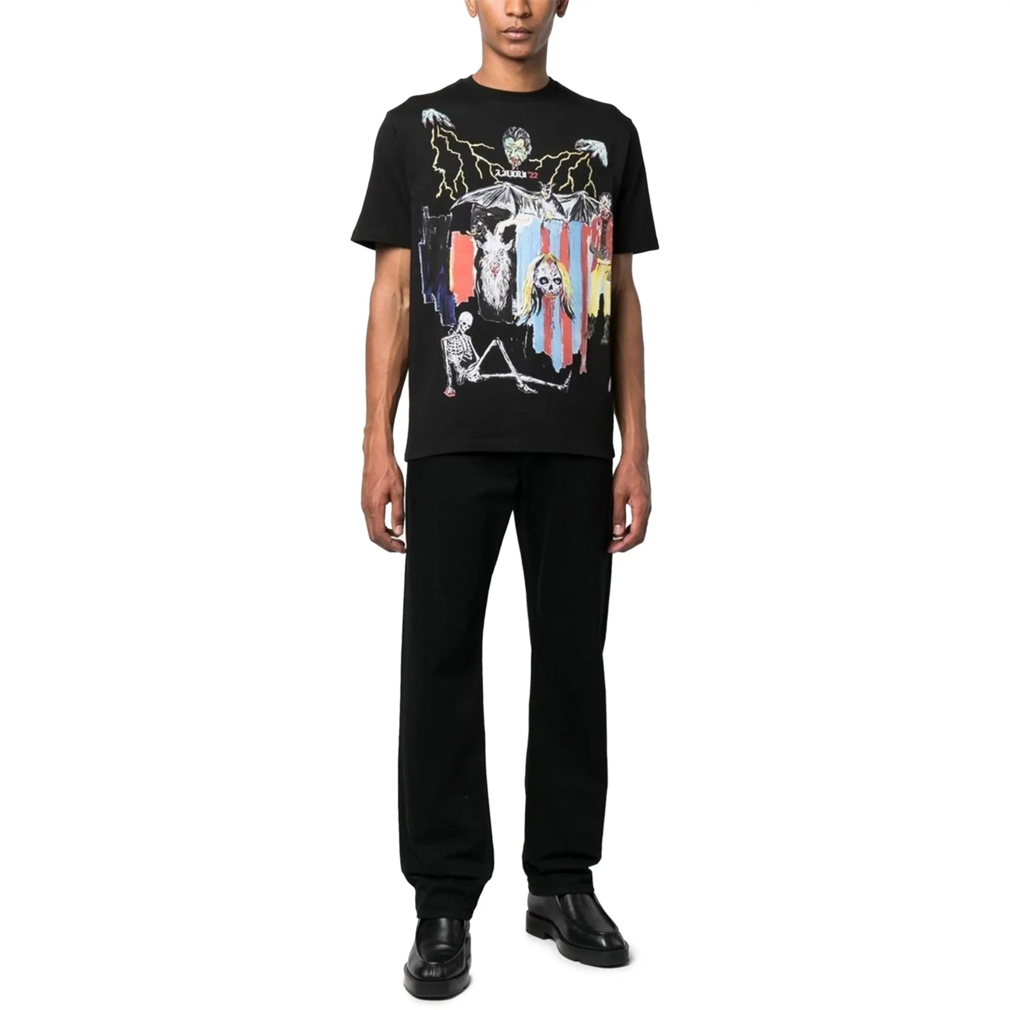 Amiri Wes Lang Blood 38' Black Graphic T-Shirt for Men - Streetwear Fashion & Casual Wear
