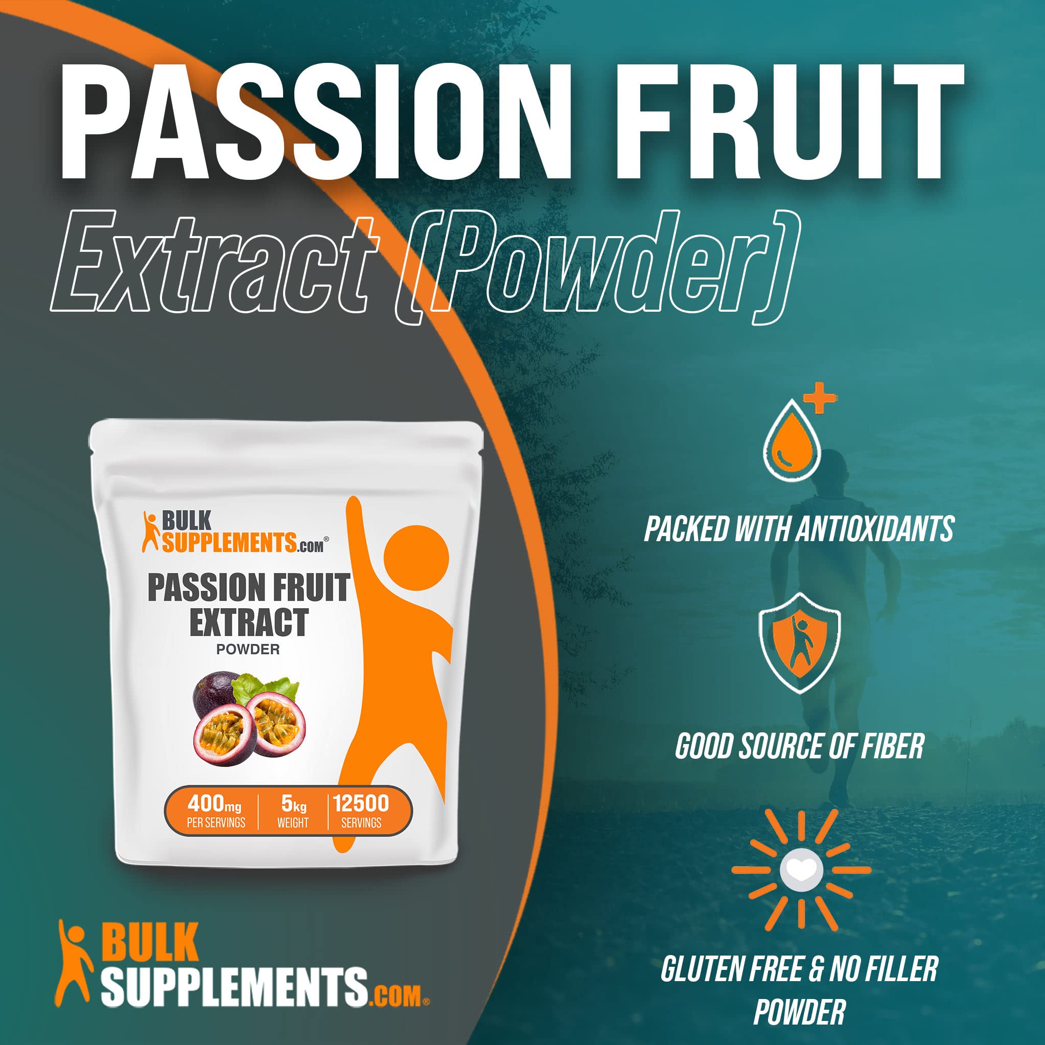 BulkSupplements Passion Fruit Extract Powder 5kg (11 lbs) - Pure Passion Fruit Supplement, Natural Antioxidant, Gluten Free, No Sugar Added - Perfect for Smoothies, Baking & Healthy Recipes