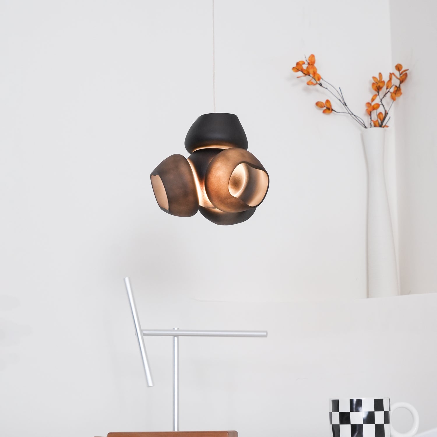 Modern Bubbles Cluster Pendant Light - 6-Light Glass Chandelier for Dining Room, Kitchen Island, Living Room, Bedroom - Elegant Ceiling Lighting Fixture