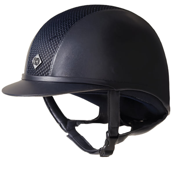 Charles Owen Ayr8 Plus Leather Look Equestrian Helmet - Premium Riding Safety Gear for Horseback Riding & Show Jumping